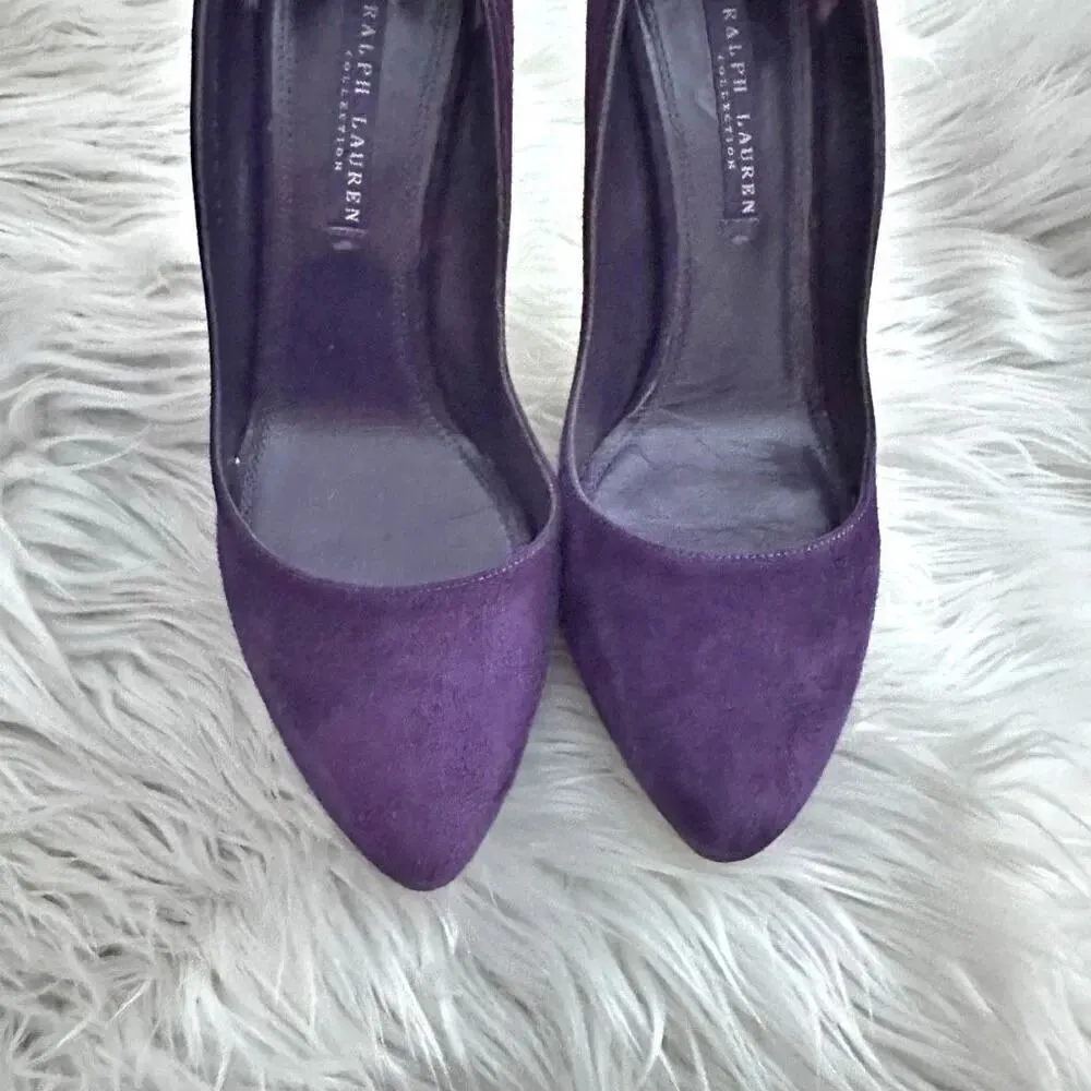 RALPH LAUREN COLLECTION | Purple Label Suede Pumps Heels Shoes Italy | Size 6.5 - Image 3