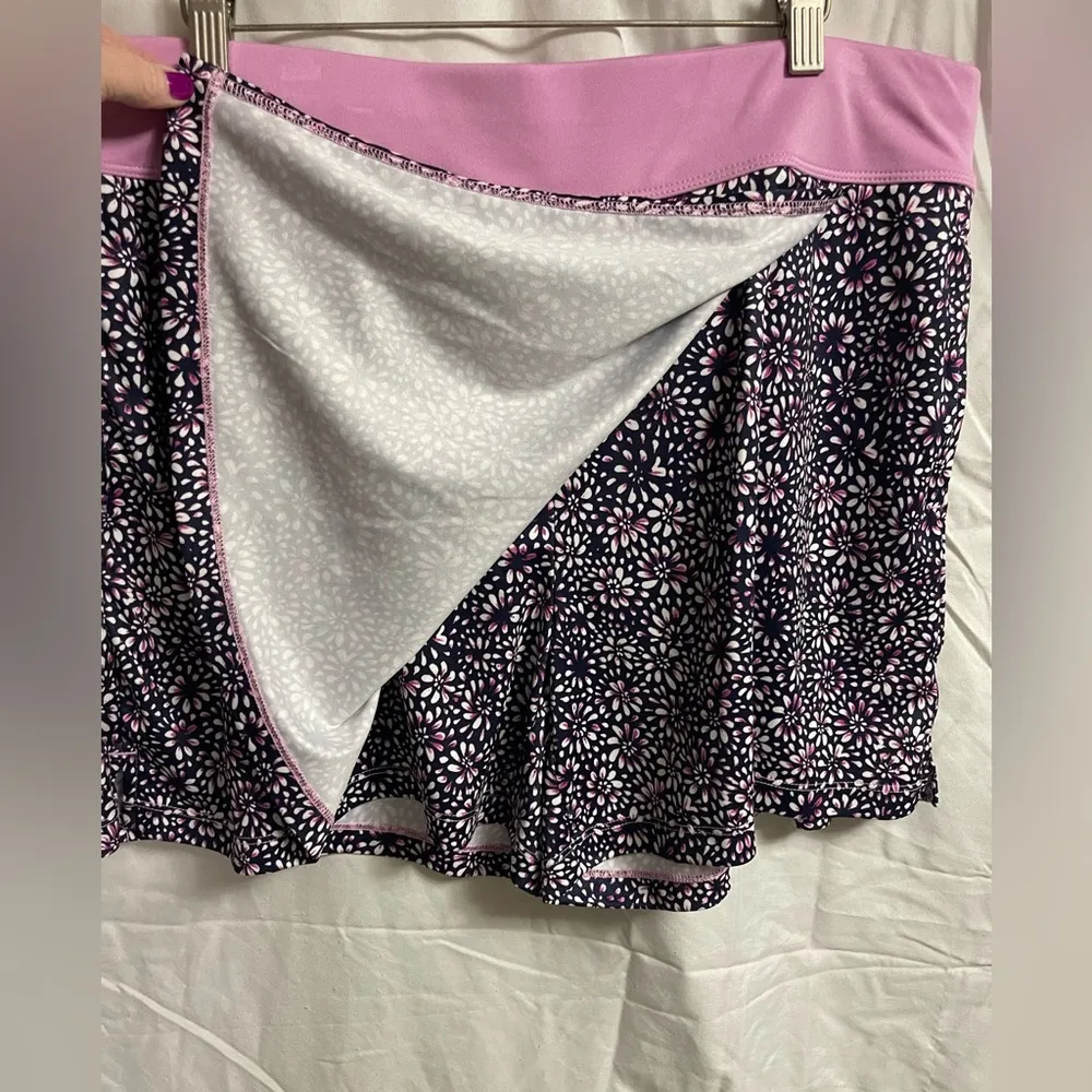 Women’s PGA Tour Golf Skort Skirt Pink Black Floral Sz XL NWOT - Image 3