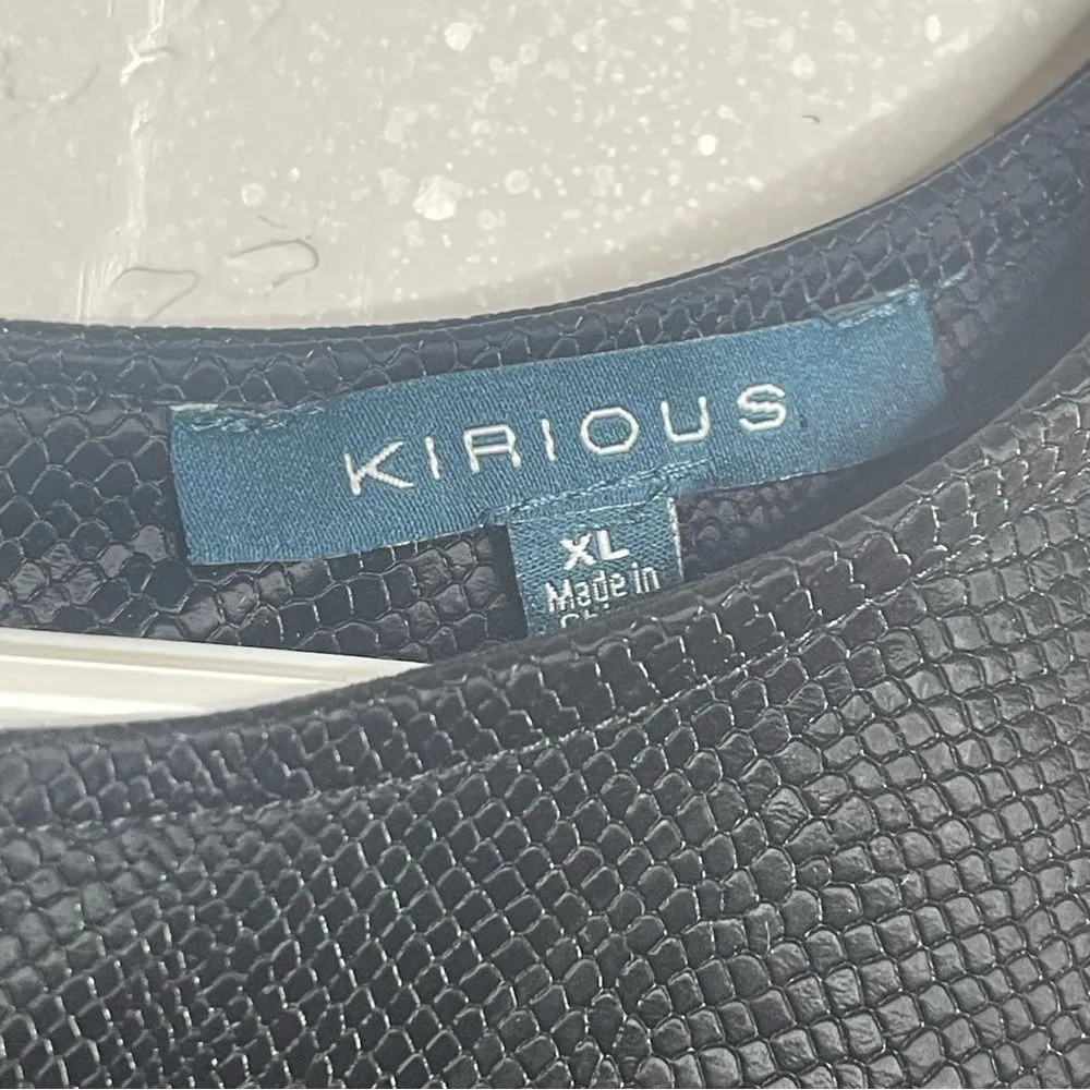 Kirious Vegan Leather Crop Top Sleeveless Black Snake Gold Back Zip Size XL NWT - Image 11