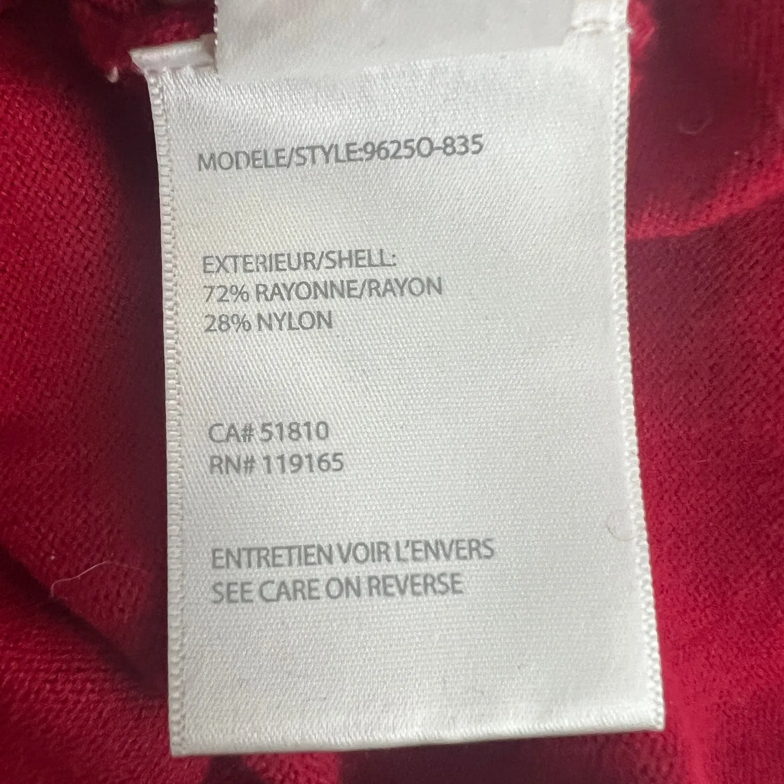 Tribal Mock Neck Pullover Red Long Sleeve Sweater Women's Size Medium - Image 8