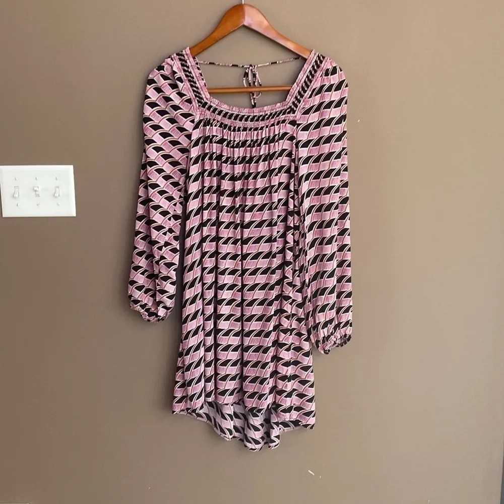 Maeve by Anthropologie Adrienne Tunic Dress in Pink Black Size Extra Small‎ - Image 7