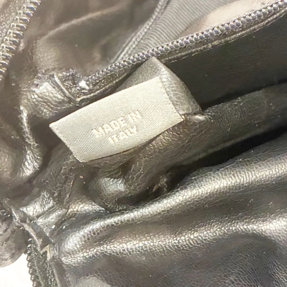 Bally Black Leather Made in Italy Woven Clutch Gold Hardware Tassel - Image 8