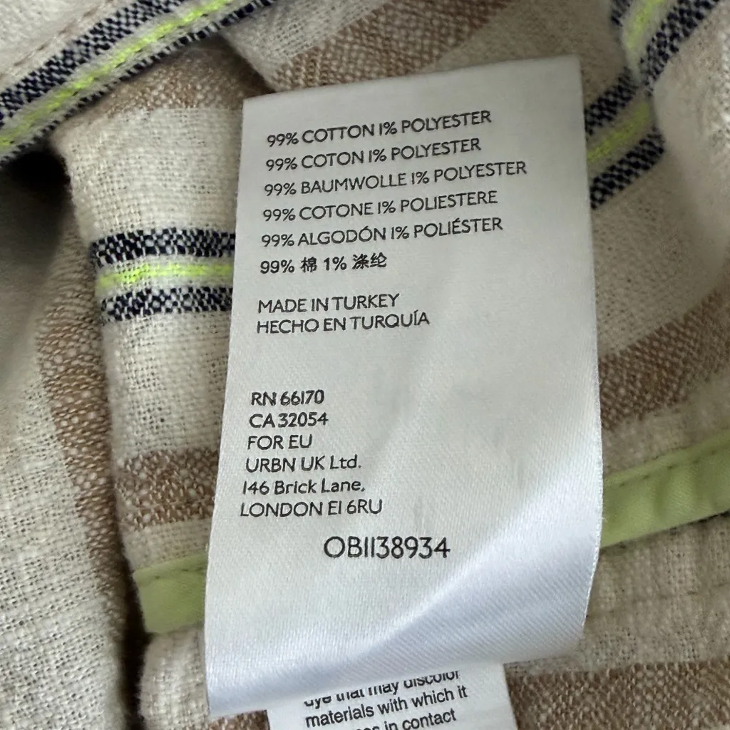 Maeve by Anthropologie Women’s Textured Cotton Stripe Blazer Jacket Relaxed Sz M - Image 10