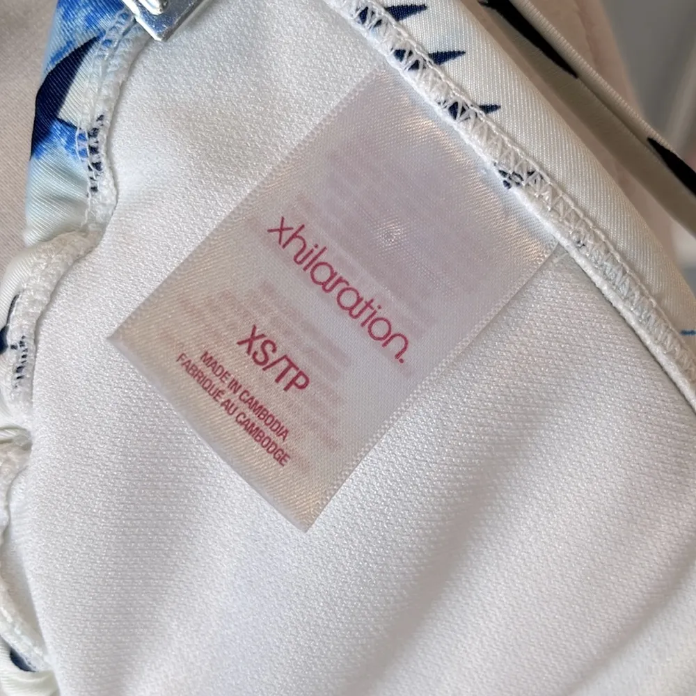 Bikini Boho White Blue Fringe Womens XS - Image 4