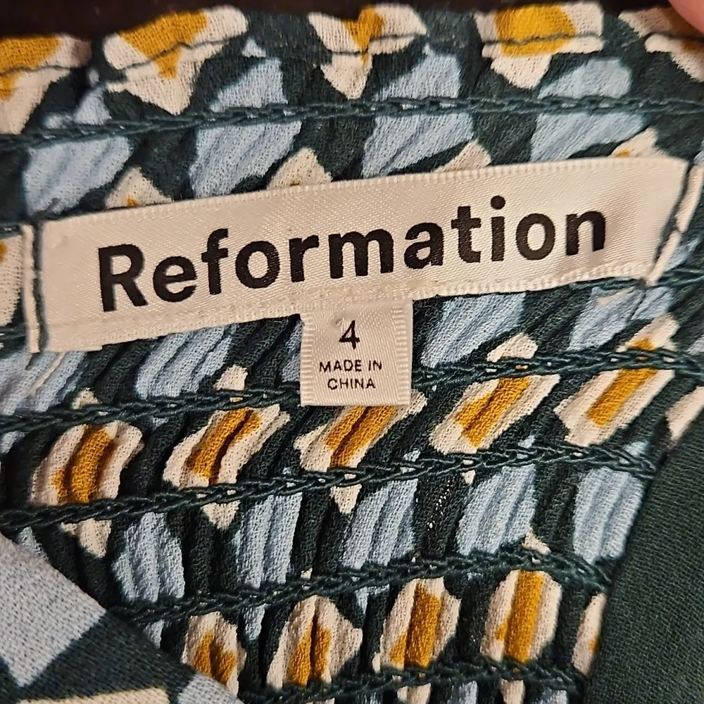 💕REFORMATION💕 Juliette Dress ~ Mosaic Multi-Color Geometric Print 4 NWOT - Image 15