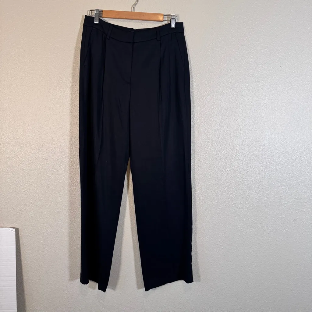 J Crew Black Straight Leg High Rise Trouser Dress Pants Womens 8 Preppy Office - Image 12