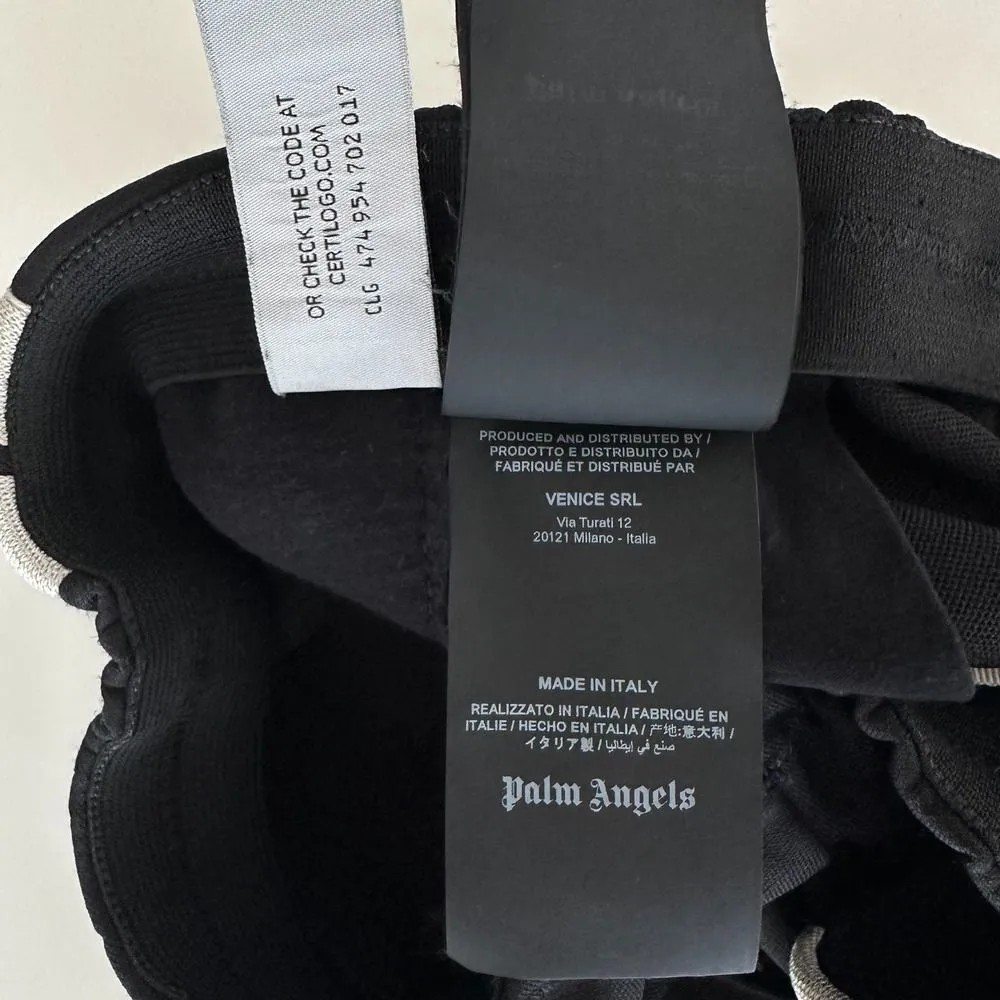 Palm Angels Track Pants Womens Large 44 Black Striped Wide Leg Street Sporty US8 - Image 12