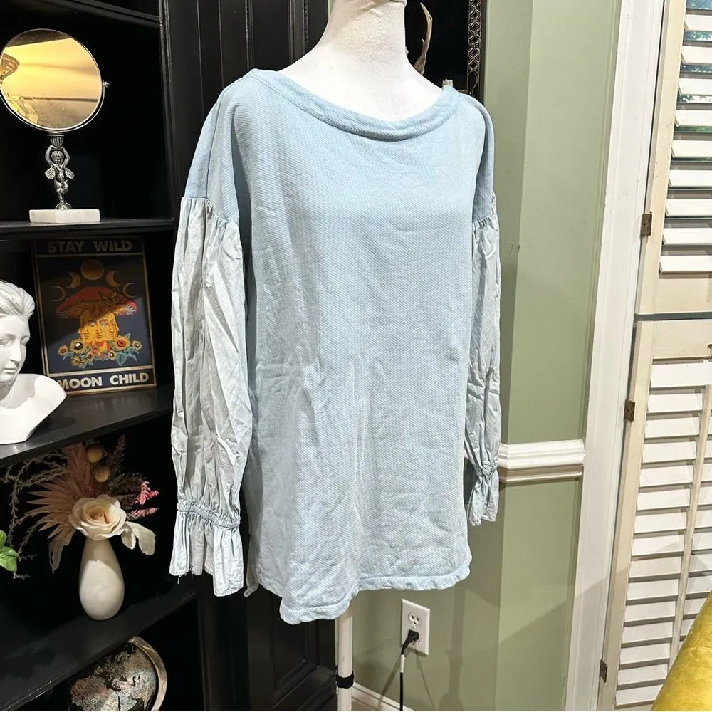 Pilcro and The Letterpress Mixed-Media Pullover Size Small - Image 6