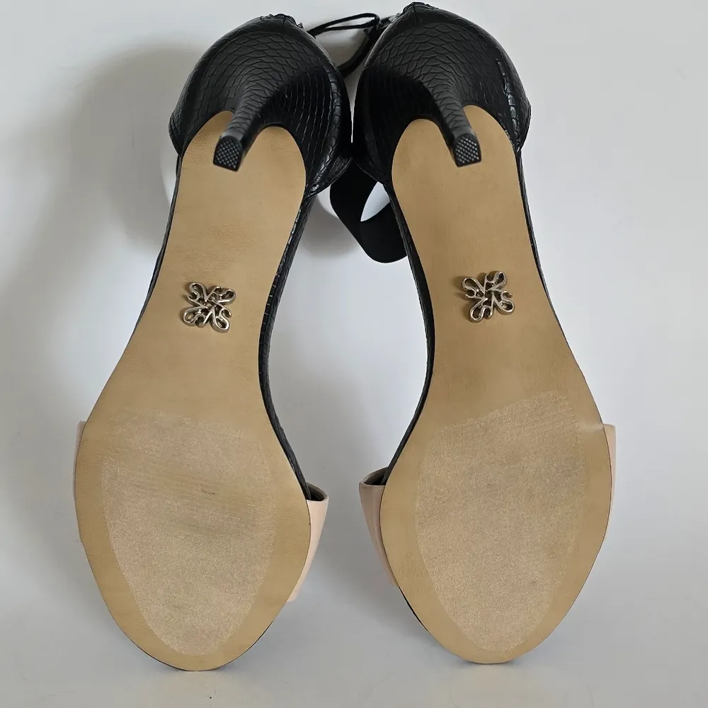 Simply Vera Vera Wang Black & Blush Ankle Strap Heels Size 6½ Pink - Image 11