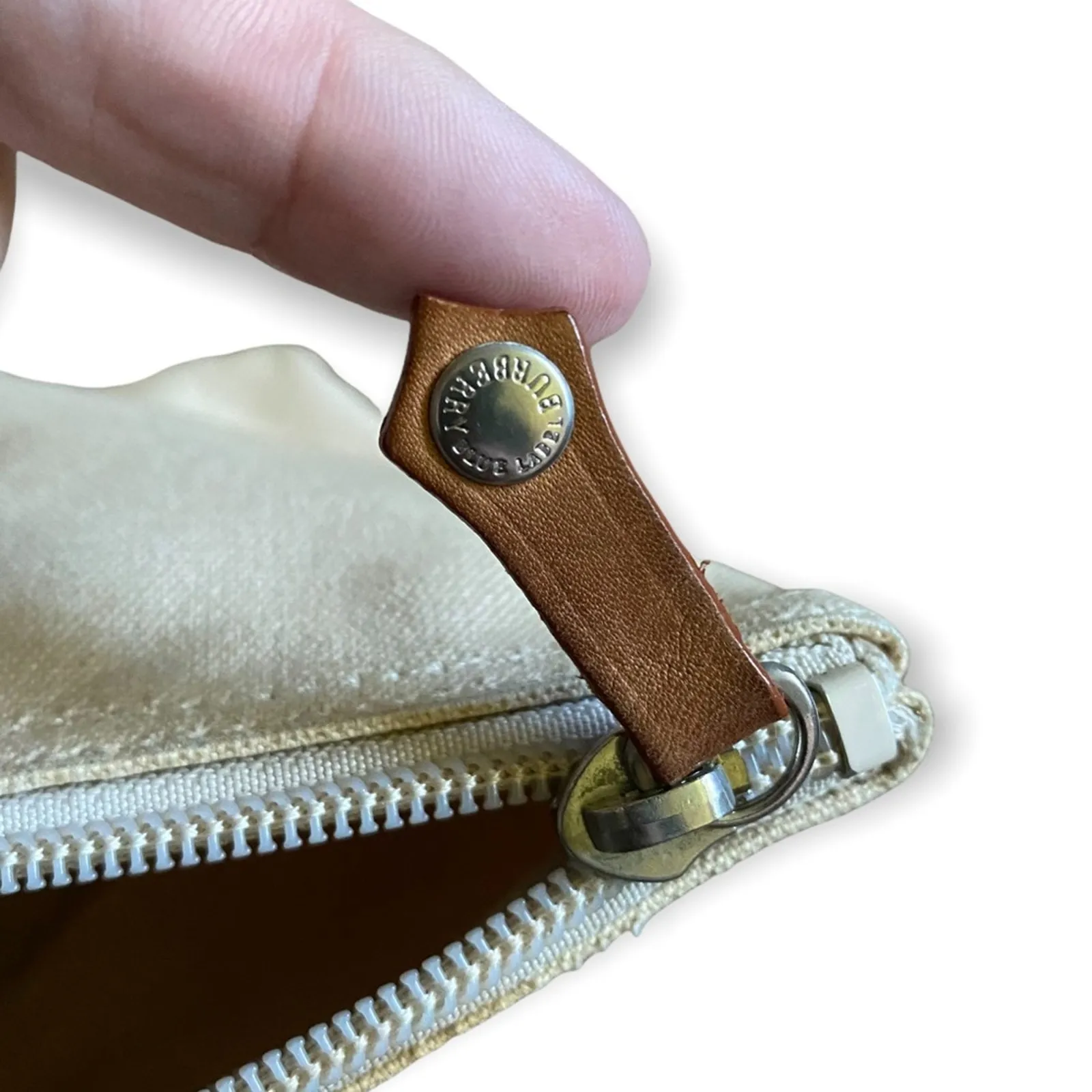 Burberry Large Zipper Top Travel Cosmetic Pouch - Image 5