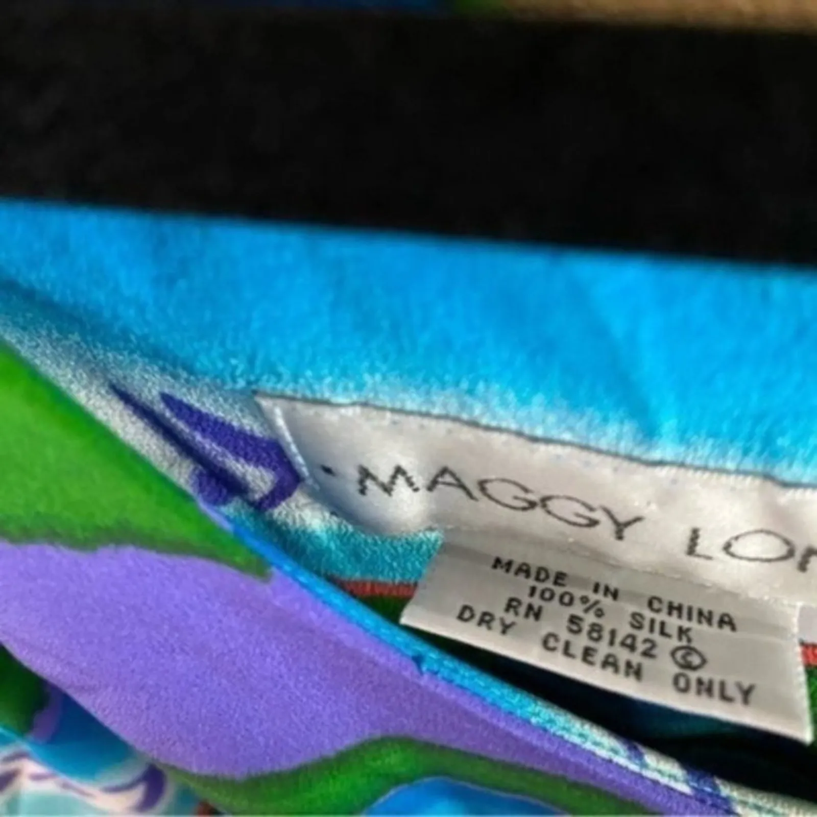 Maggy London Tribal Print 100% Silk Maxi Dress With Button Detail Size 10‎ - Image 7