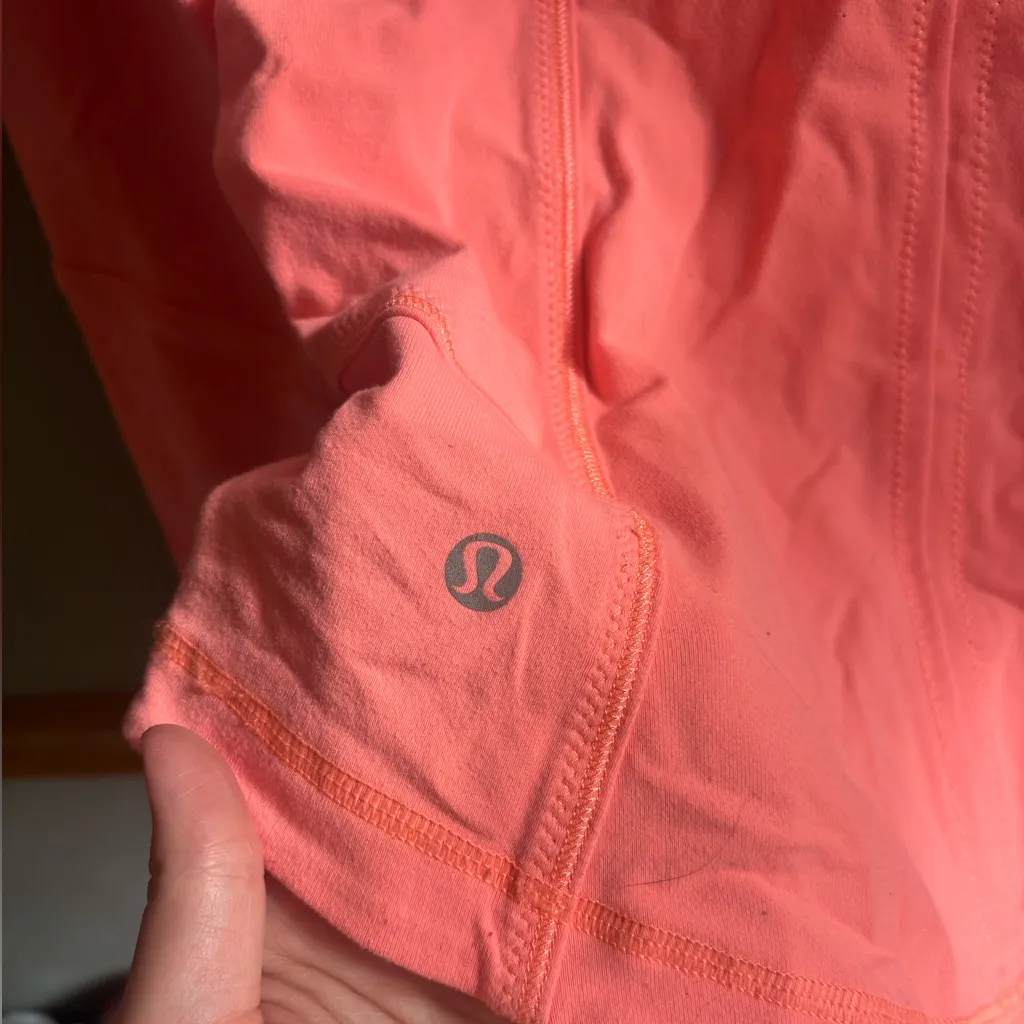 Lululemon Define Jacket Luon Neon Pink Orange Size 10 - Image 3