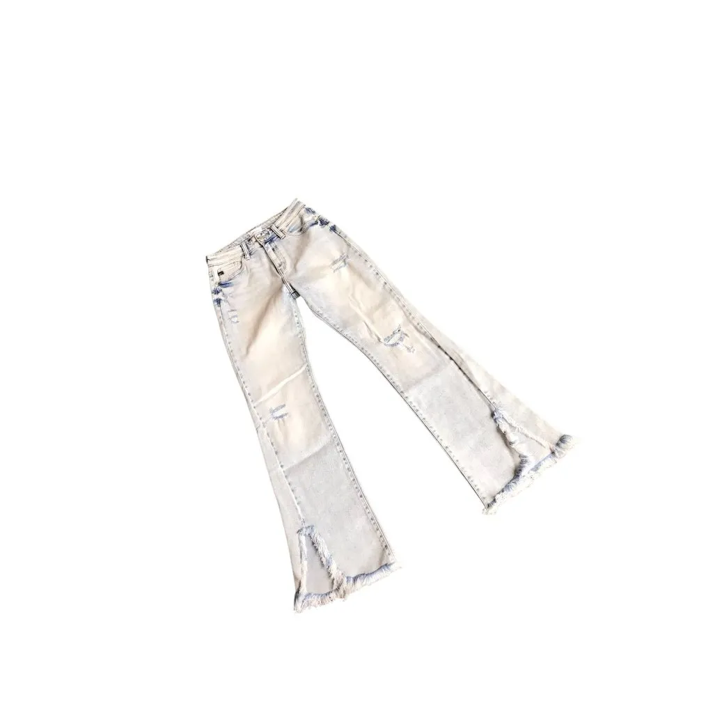 KanCan Light Wash Distressed Flare Jean - Image 5
