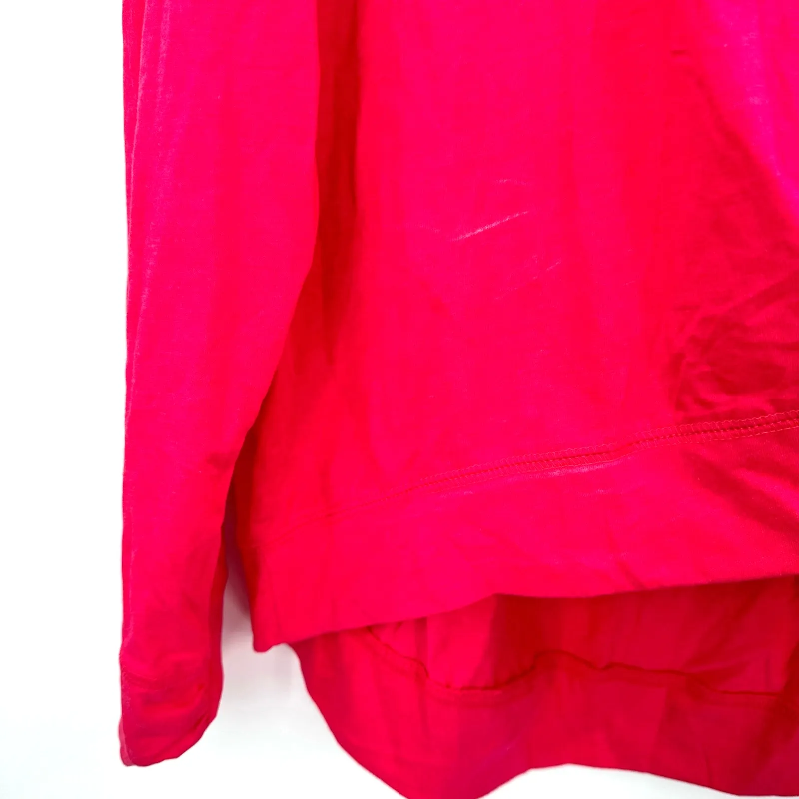 Puma Size XL‎ Pink Jersey Knit Pullover Cowl Neck Hoodie Outerwear Light Shirt - Image 3