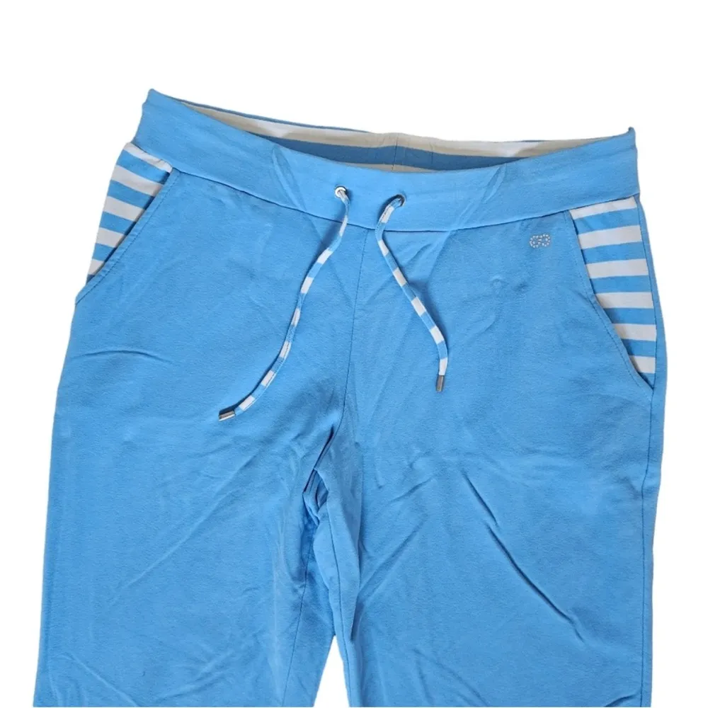 Escada Sport Boot Cut Lounge Sweatpants in Blue Size Small - Image 3