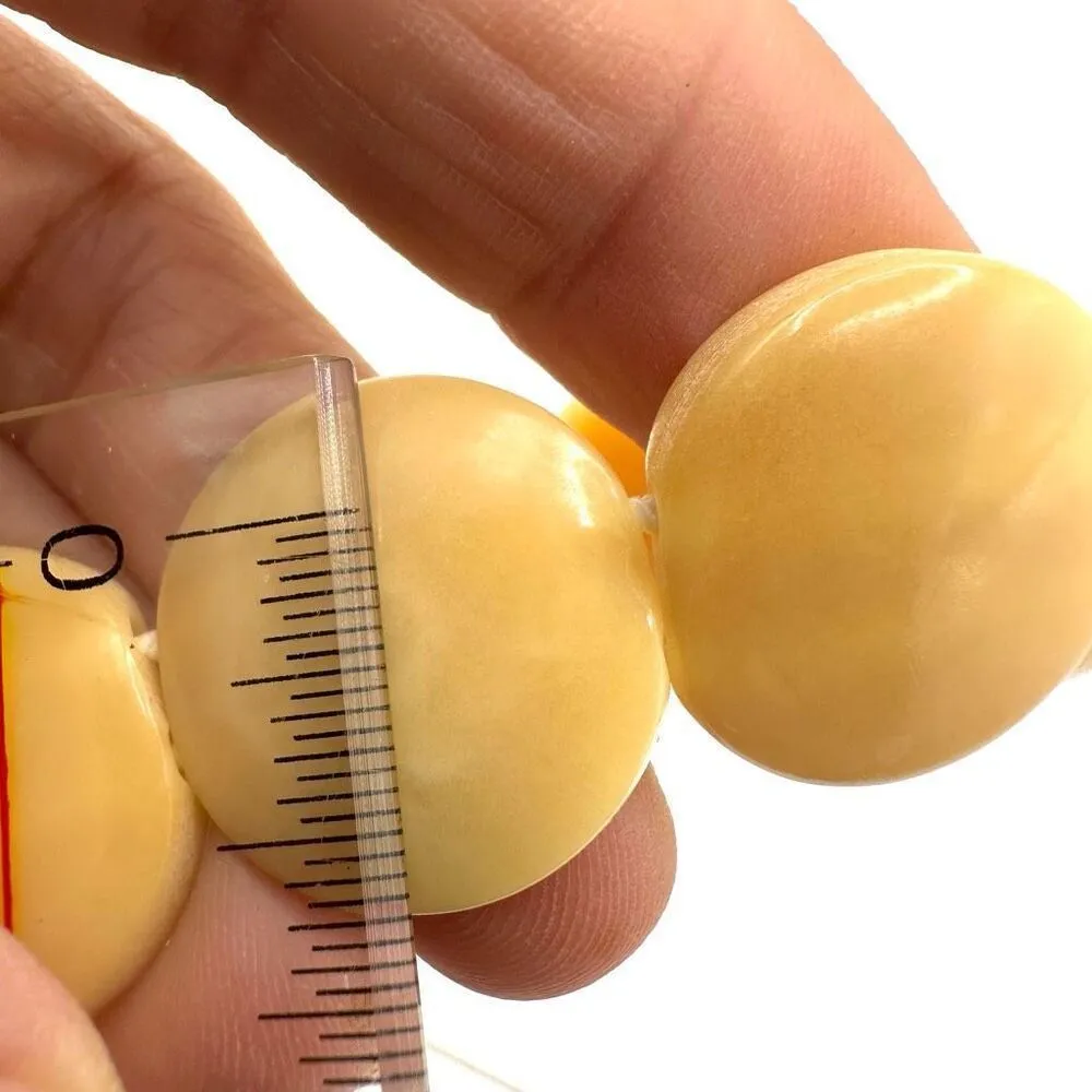 Yellow tagua but stretchy bracelet - Image 7