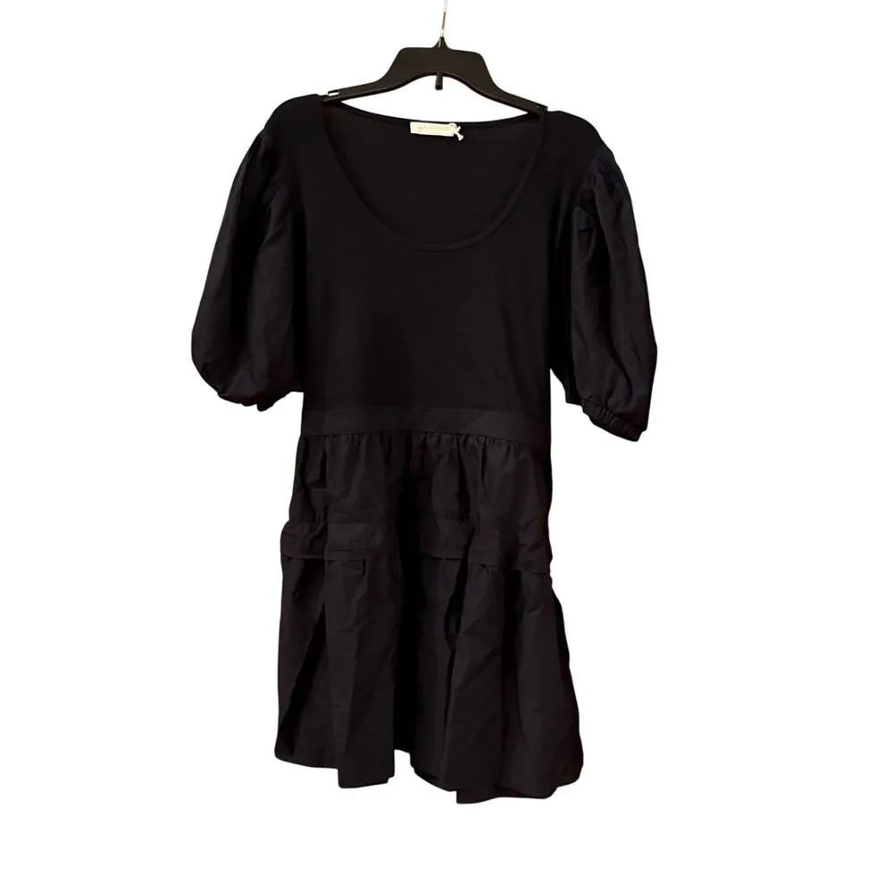 Ulla Johnson Tilda Black Mini Dress - XL - Puff Sleeve - Image 5