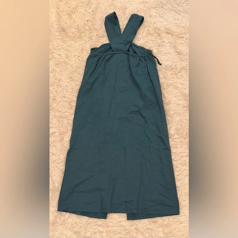 NEW Faherty Bay Twist Seersucker Halter Colonial Blue organic cotton Dress sz XS - Image 6