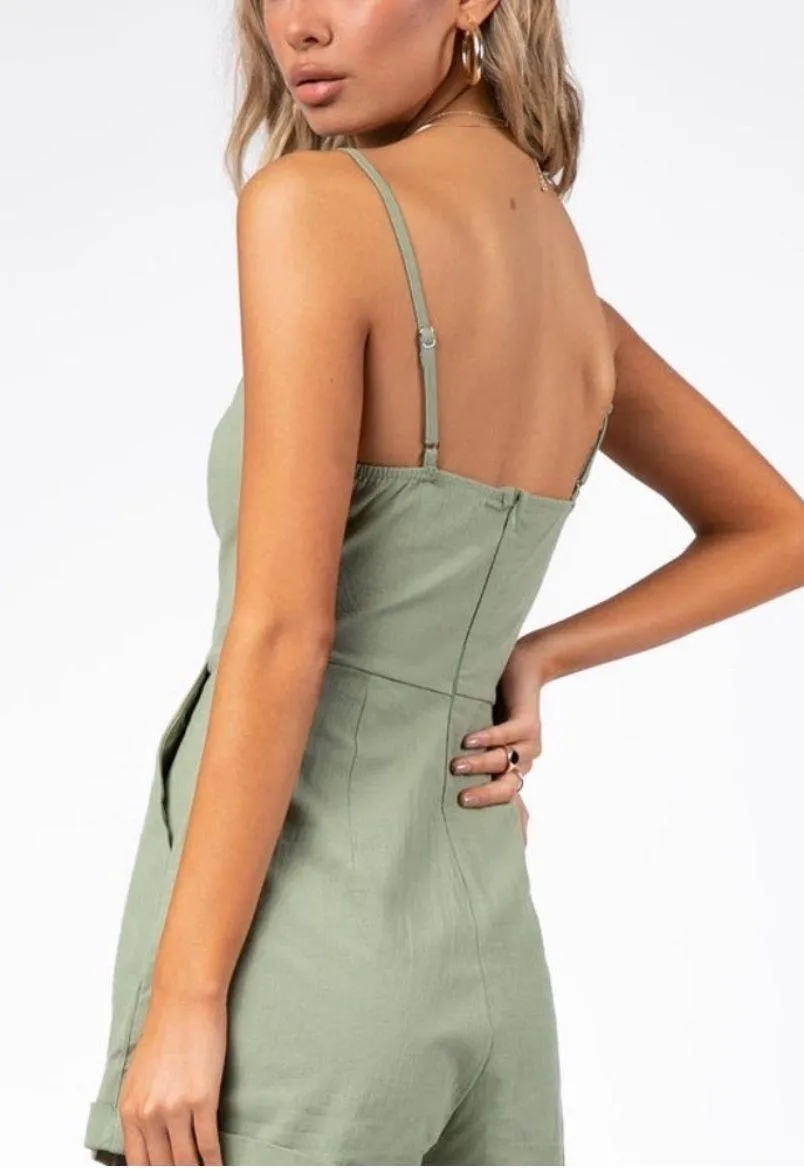 Broken Dreams Romper in Green - Image 4