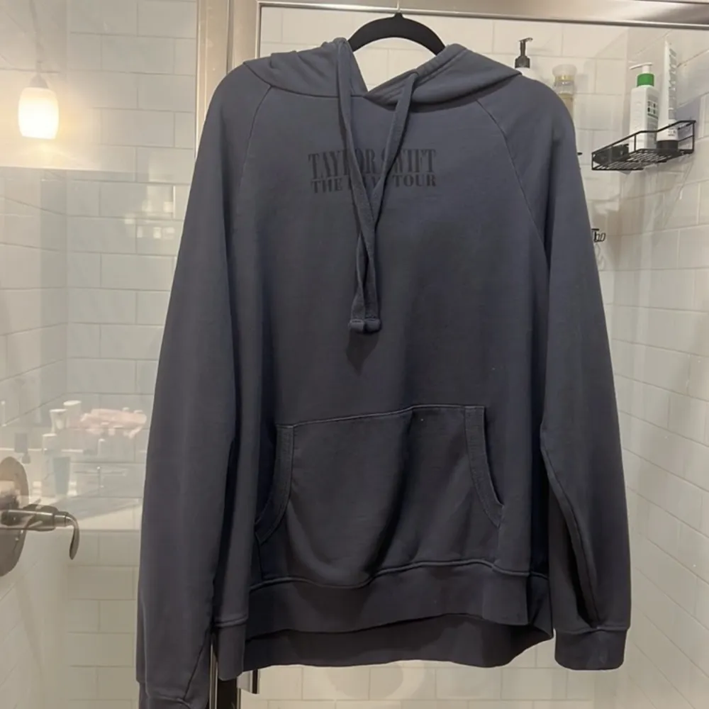 Taylor Swift L/G The Eras Tour Merch Blue Concert Hoodie Sweatshirt Size Large - Image 2