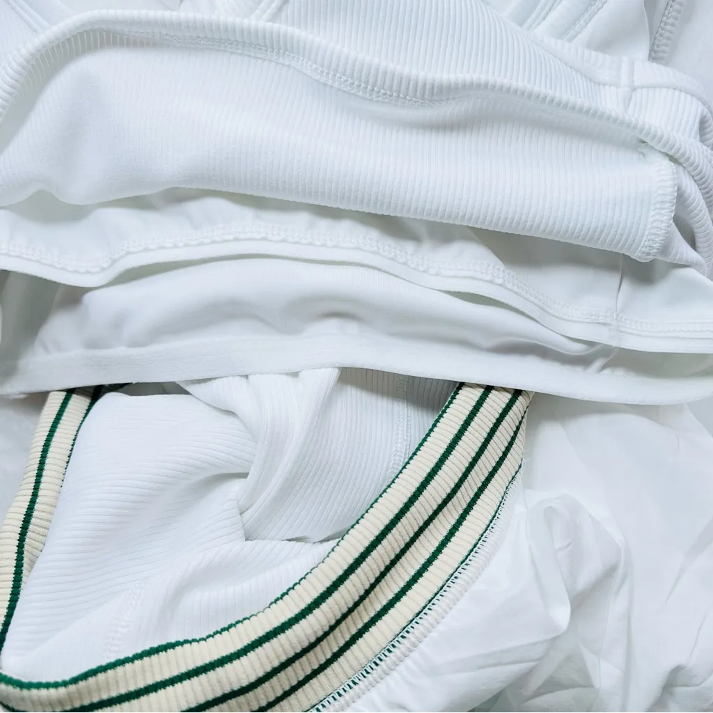 OFFLINE By Aerie White Ribbed Tank Top Cutout Tennis Skort Dress Size S - Image 11