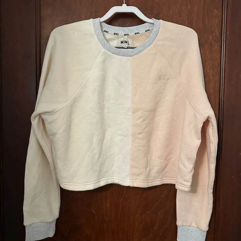 NWT Madewell MWL Airyterry Colorblock Sweatshirt Size M - Image 3