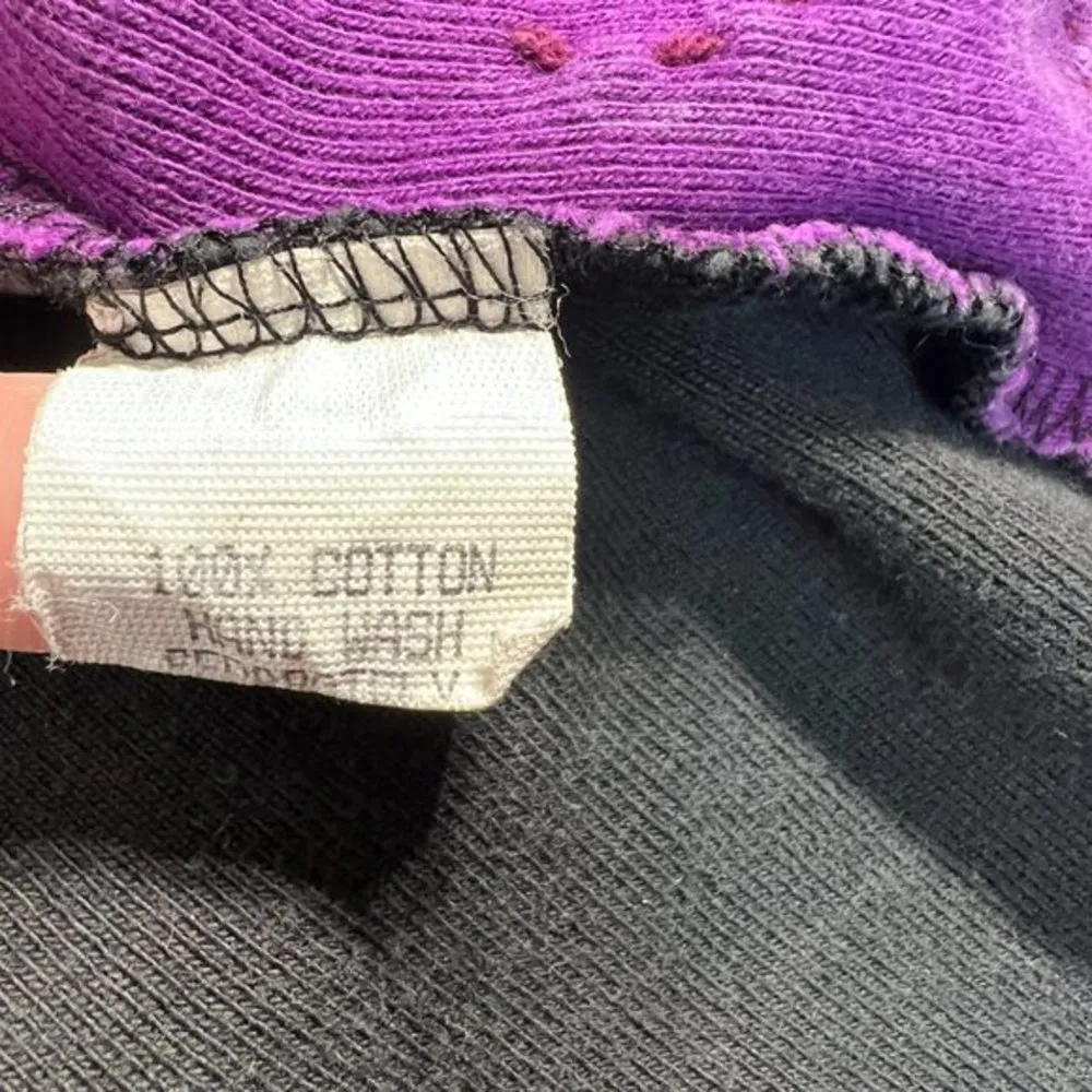 Art To Wear Top M Black Multicolor Floral Patchwork Embroidered Artsy Boho Women Size M - Image 10