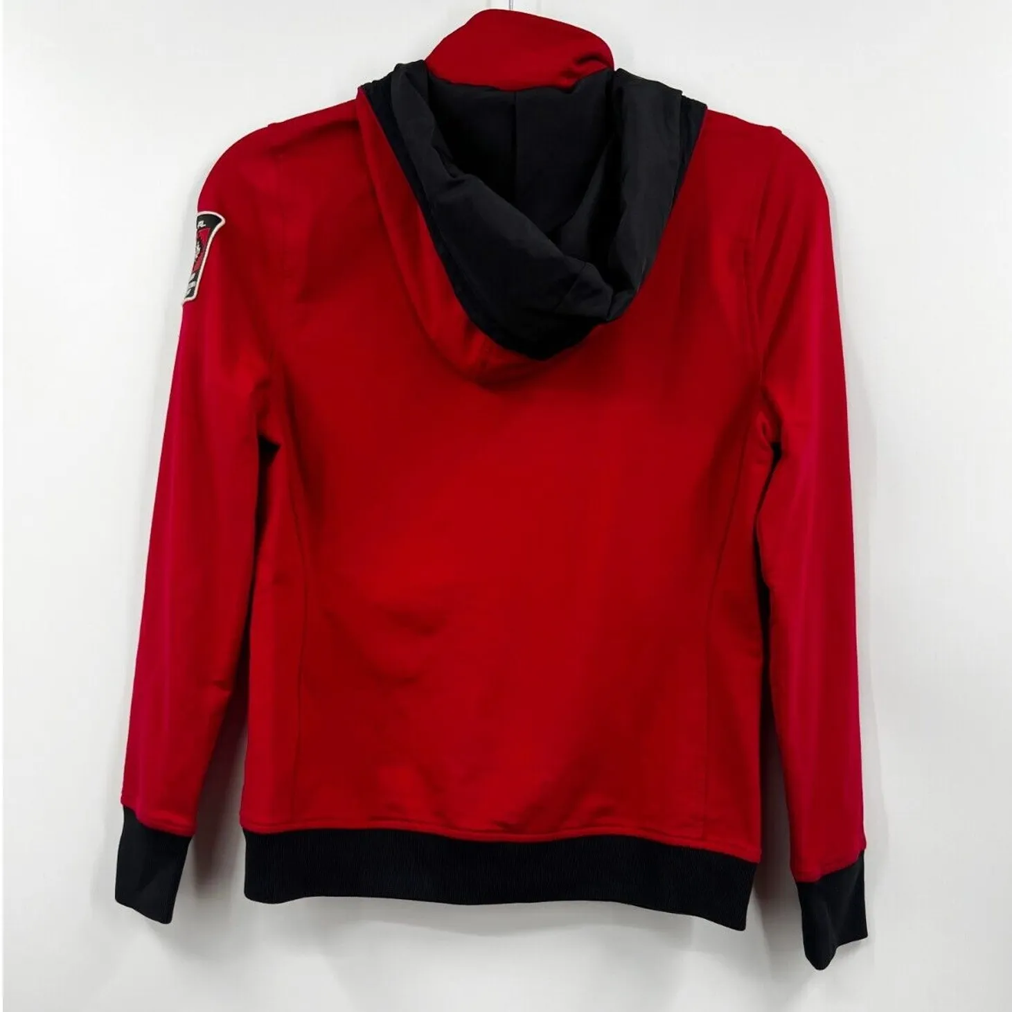 Lauren Ralph Lauren Full‎ Zip Hooded Jacket Long Sleeve Red Size S Petite - Image 7