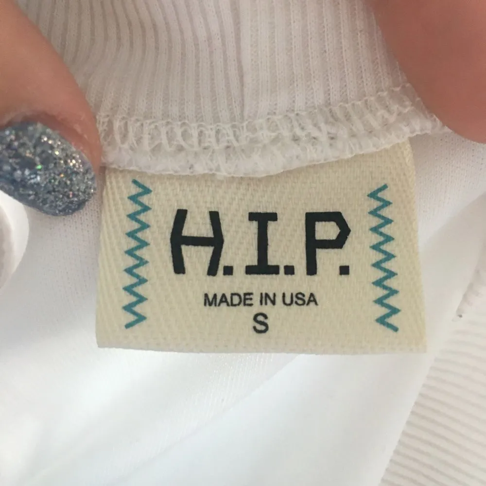 H.I.P. • White Cowl Neck Tank Top Size Small - Image 4