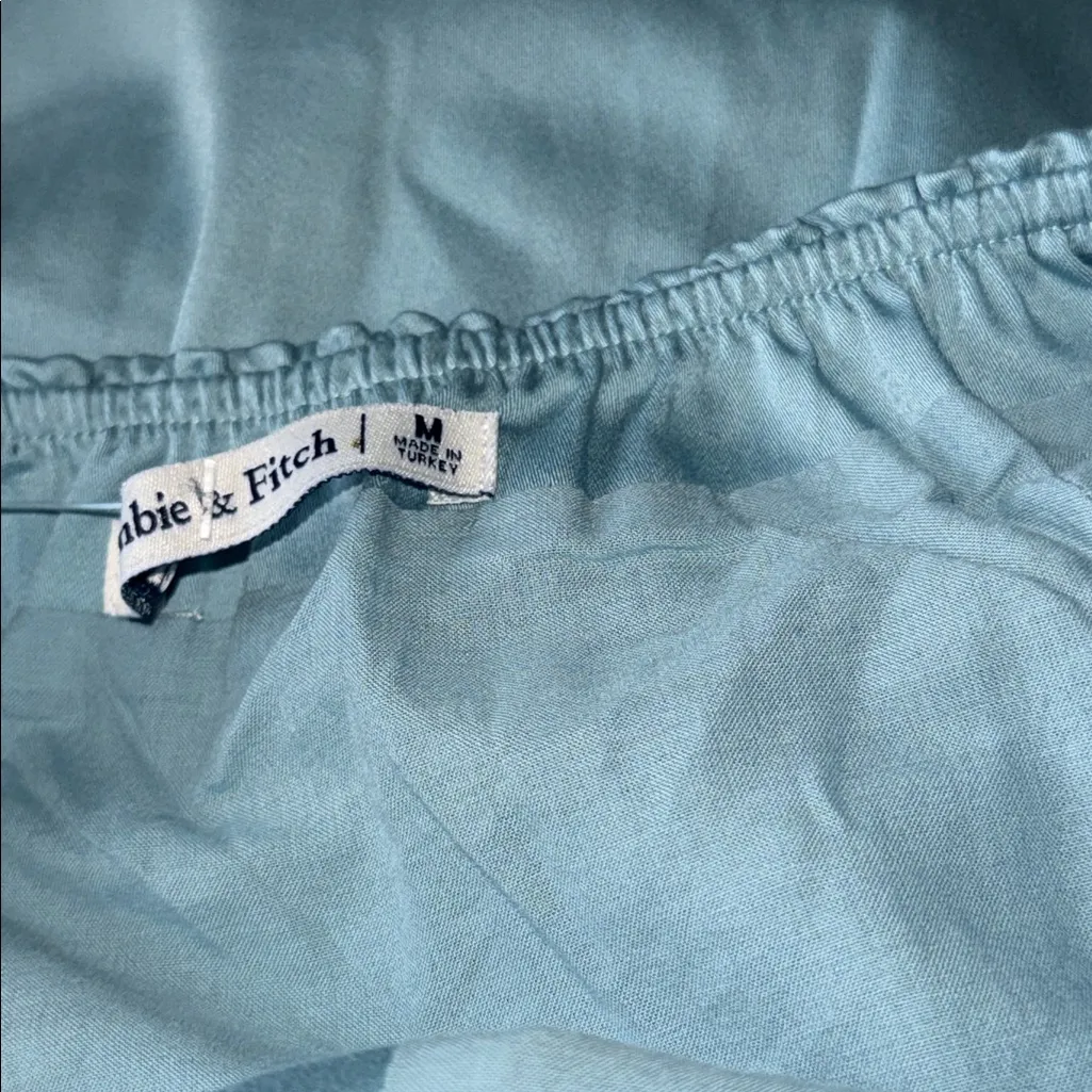 NWOT Abercrombie & Fitch Blue Button Mara Halter Vest Backless Mini Dress M - Image 3