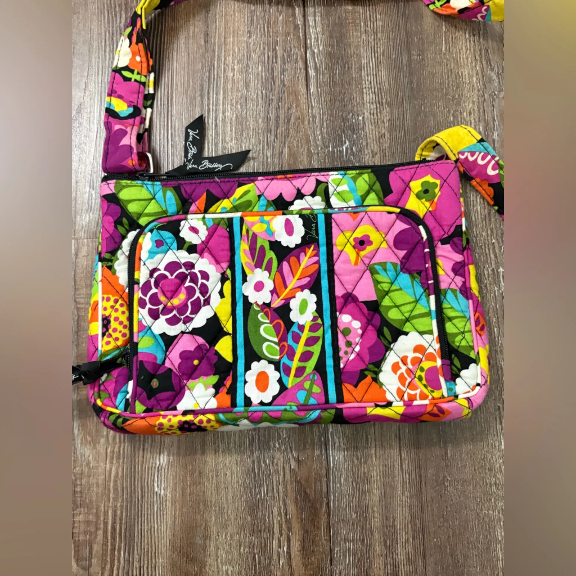 Vera Bradley Va Va Boom Colorful Floral Mini Hipster Crossbody Bag - Image 2