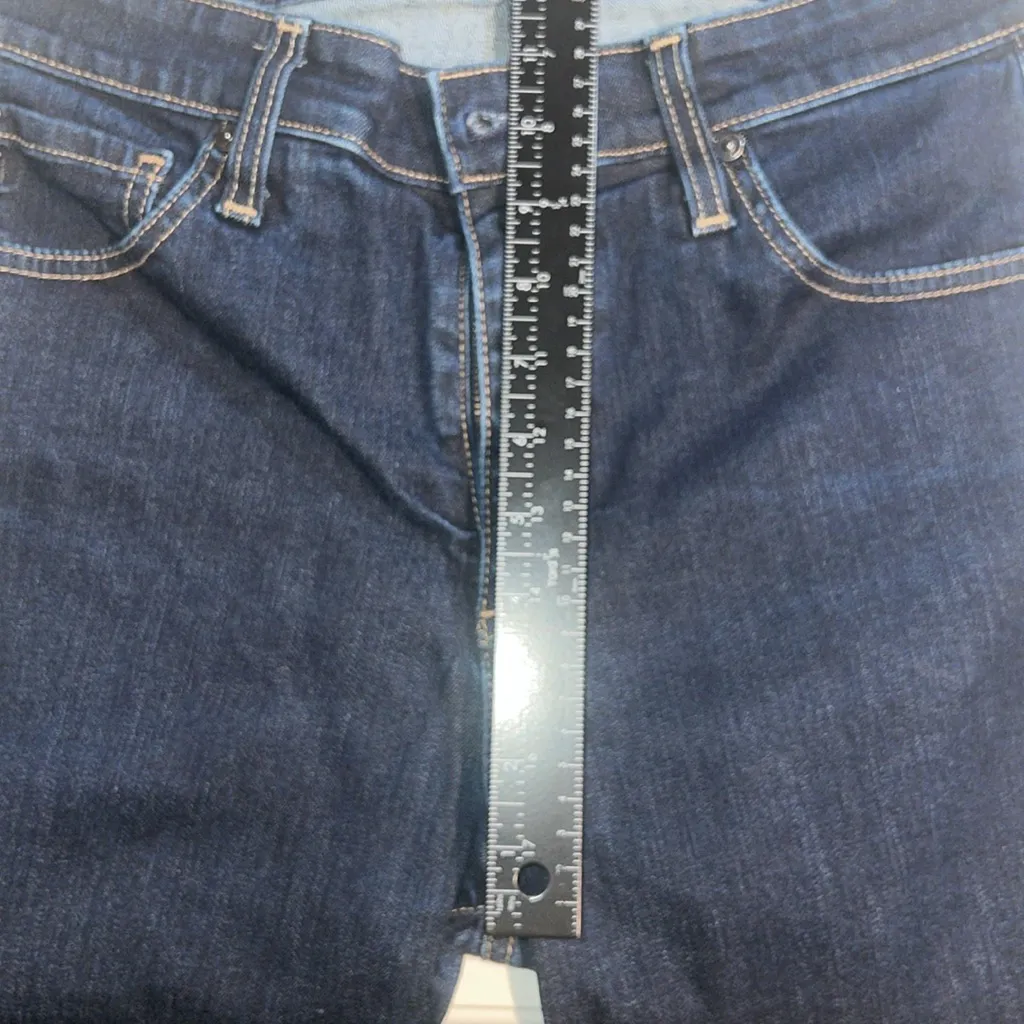 AG Adriano Goldschmeid Mari Extended Mid-Rise Slim Straight Modern Indigo Sz 31 - Image 11