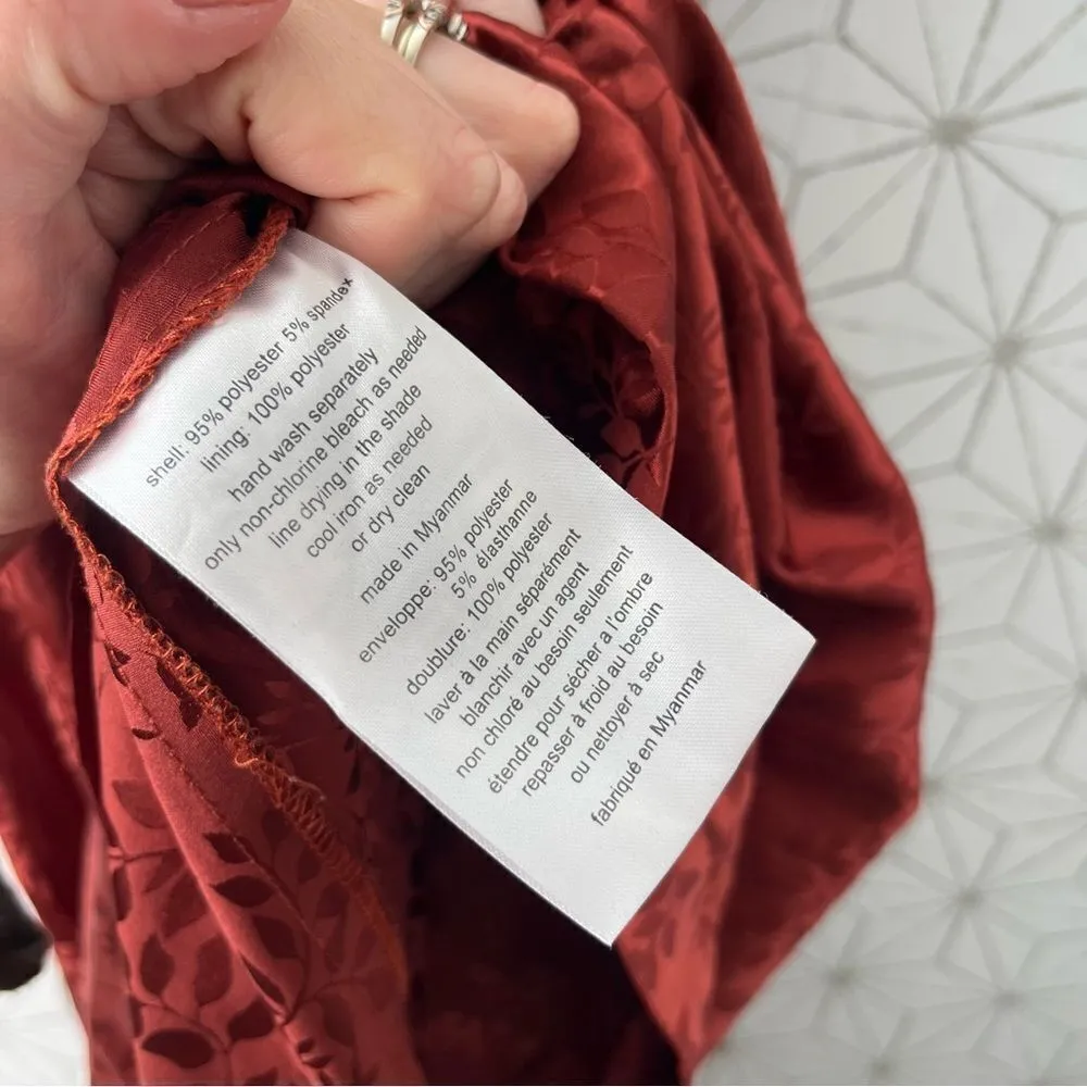 David’s Bridal 
jacquard cowl neck bridesmaid dress Cinnamon - Image 13