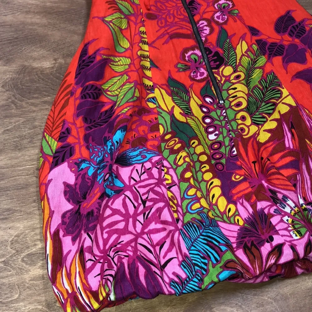 Nanette Lepore size 2 red floral silk blend dress - Image 5