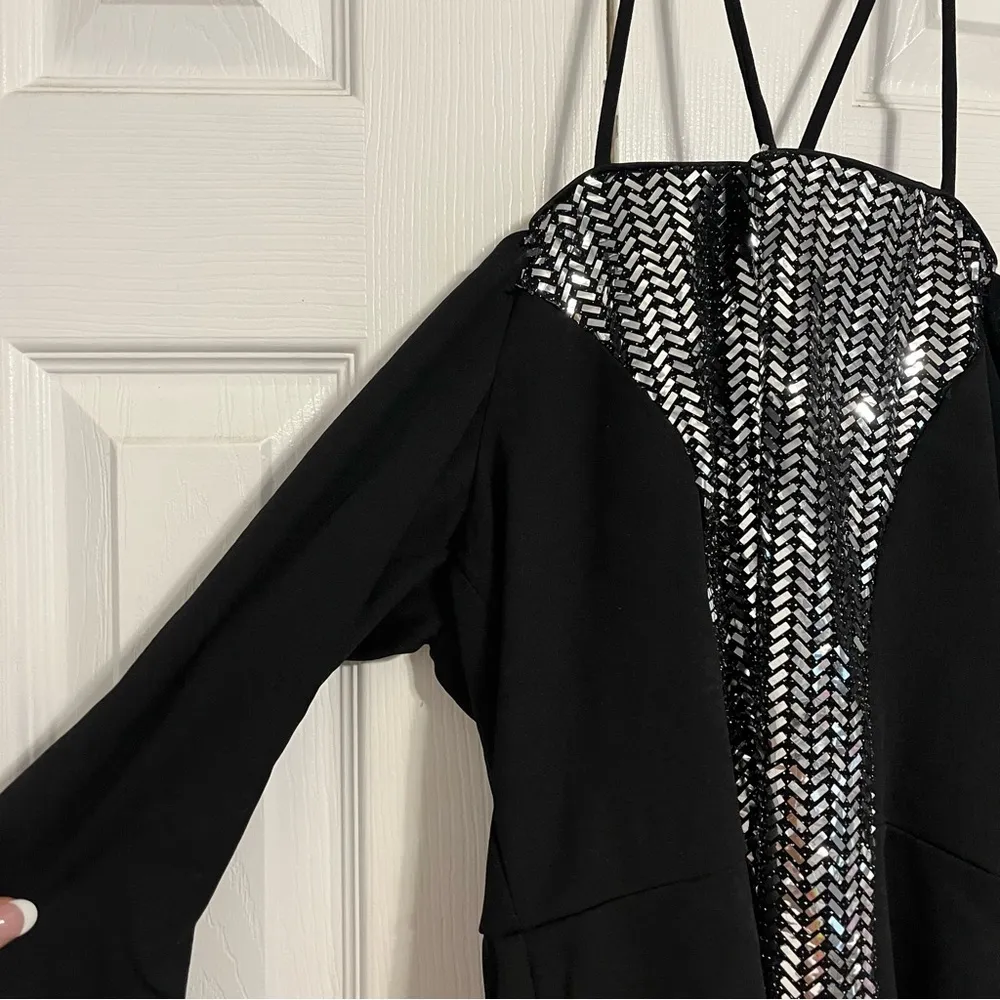 Venus Black & Silver Sequin Dress NWT - Image 5