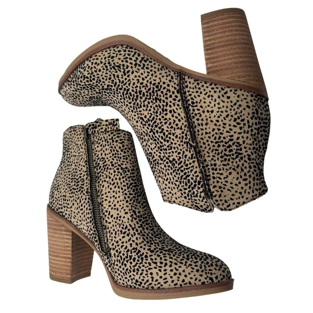 Stitch Fix MIA Spotted Animal Western Ankle Boots Booties Tracee Leopard 6.5W - Image 4