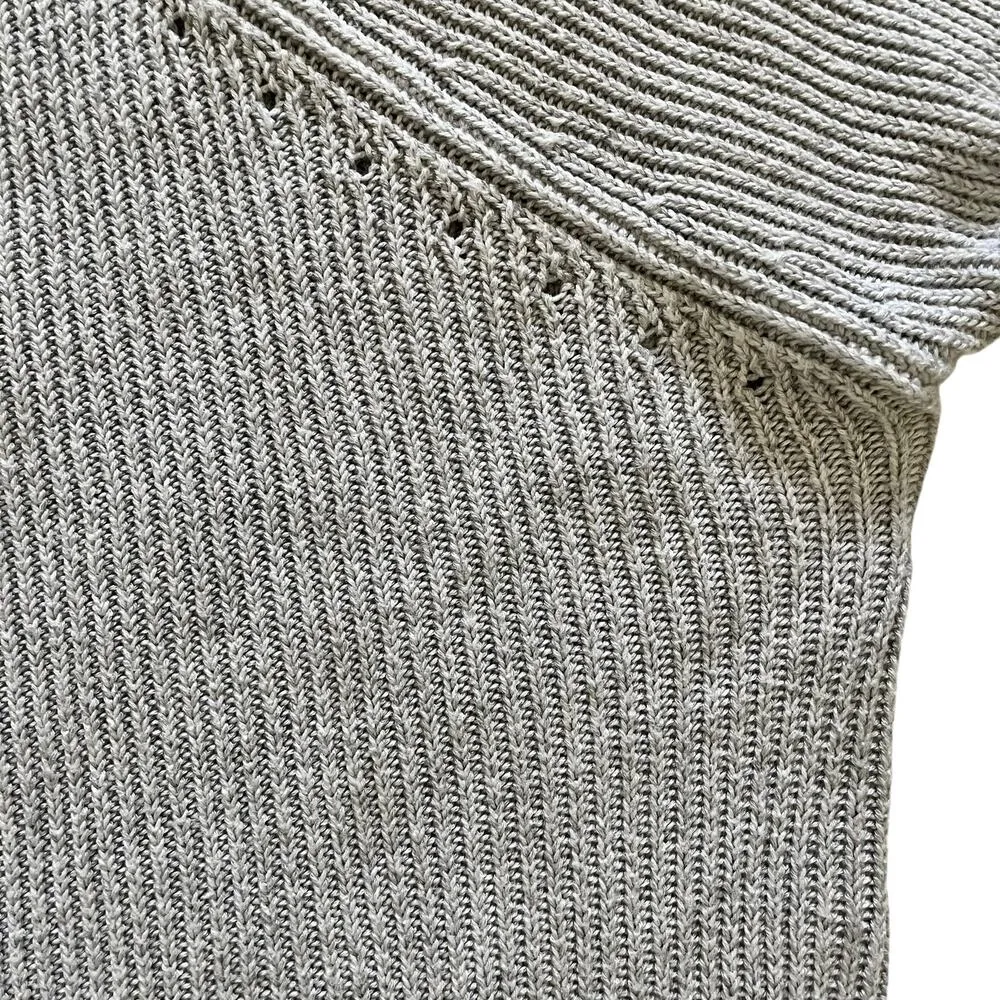 Lululemon Cabin Yogi Long Sleeve Heather Gray Pullover Ribbed Knit Sweater Top - Image 7