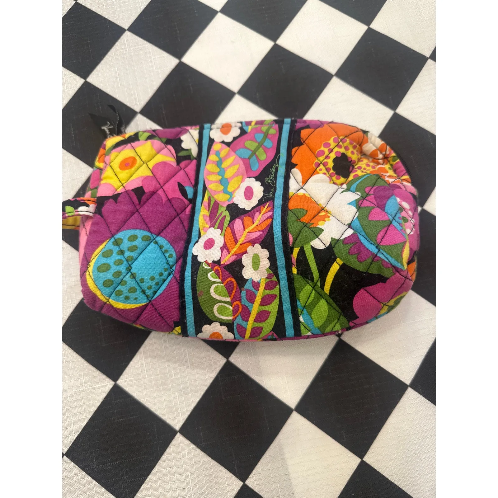 Vera Bradley Makeup bag quilted cosmetics travel bag - Image 2