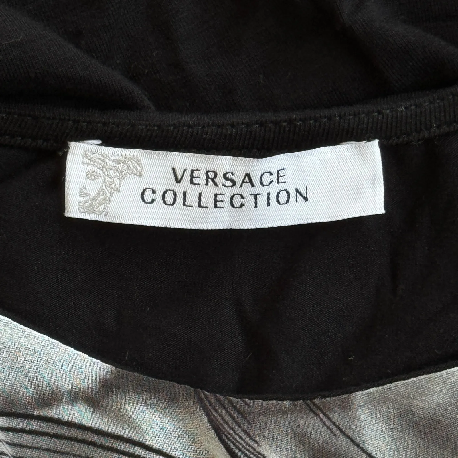 Versace Collection‎ Donna Sleeveless Jersey Top Blouse Size 42 Made in Italy - Image 6