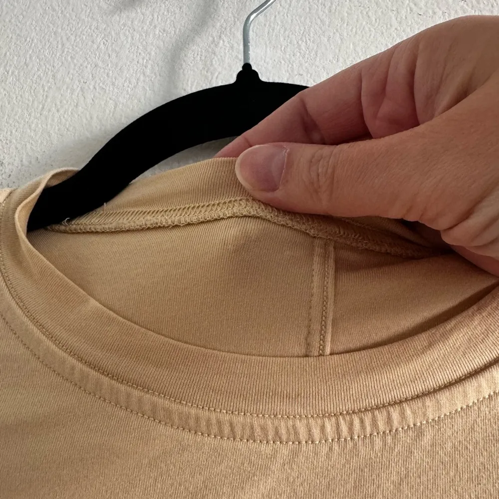 Lululemon Cotton Front Wrap T Shirt Dress Prosecco - Image 2