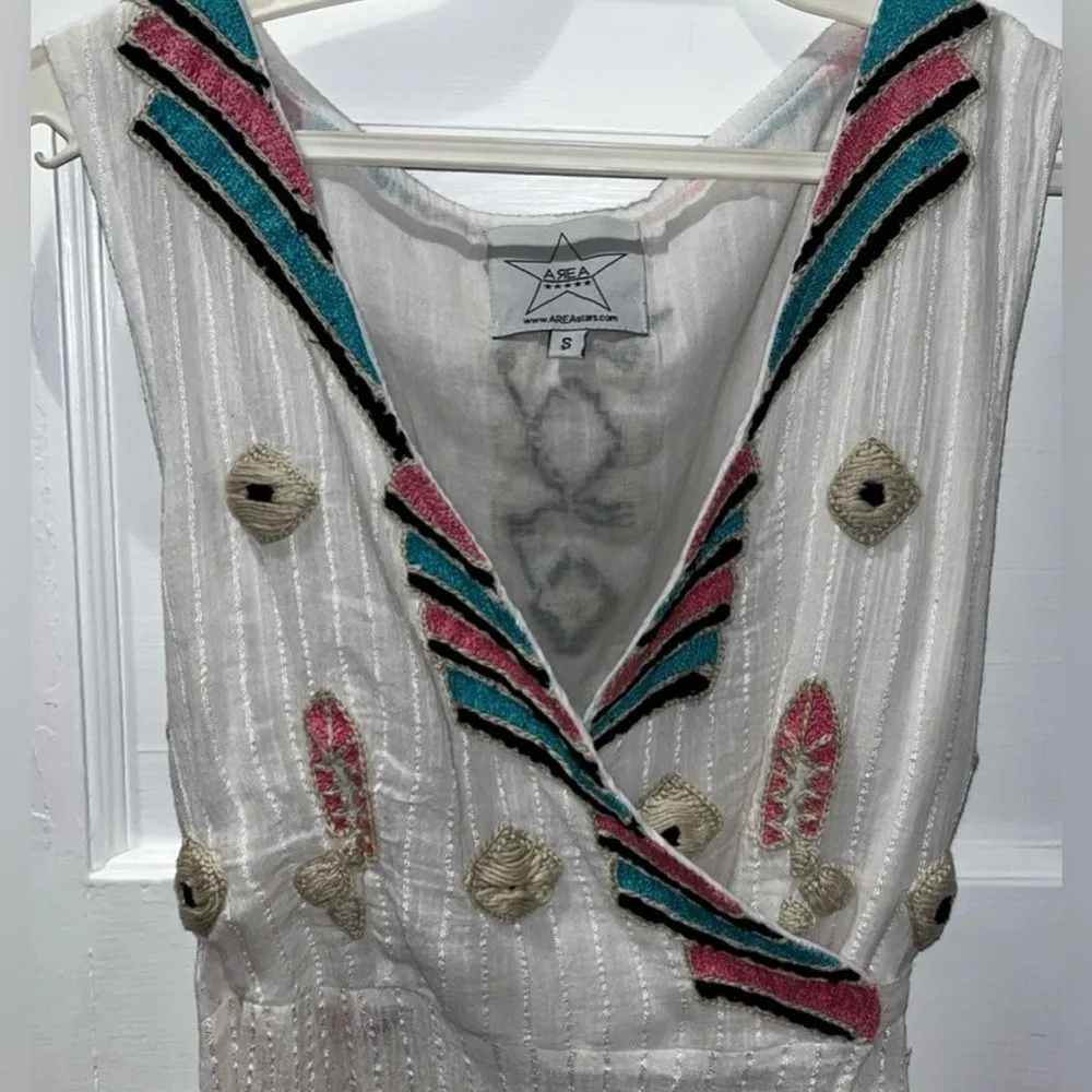 Area Stars Women Myan Midi Wrap Dress Size Small 100% Cotton - Image 5