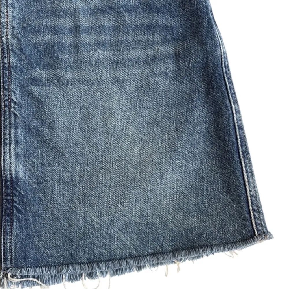 EUC Free People Zip Front Denim Skirt Size Small - Image 3