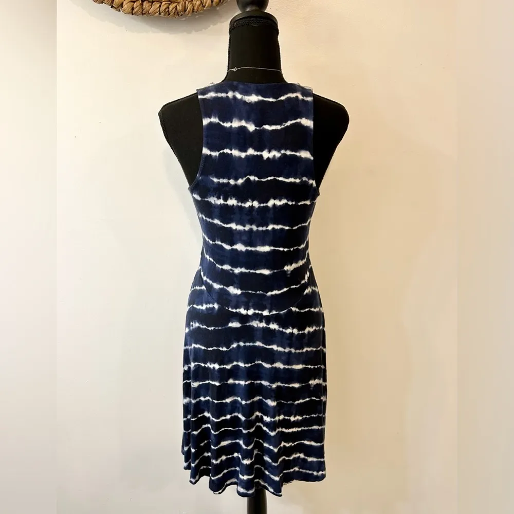Athleta Santorini Thera Dress Tie Dye Stripe Dress Navy Size Small - Image 7