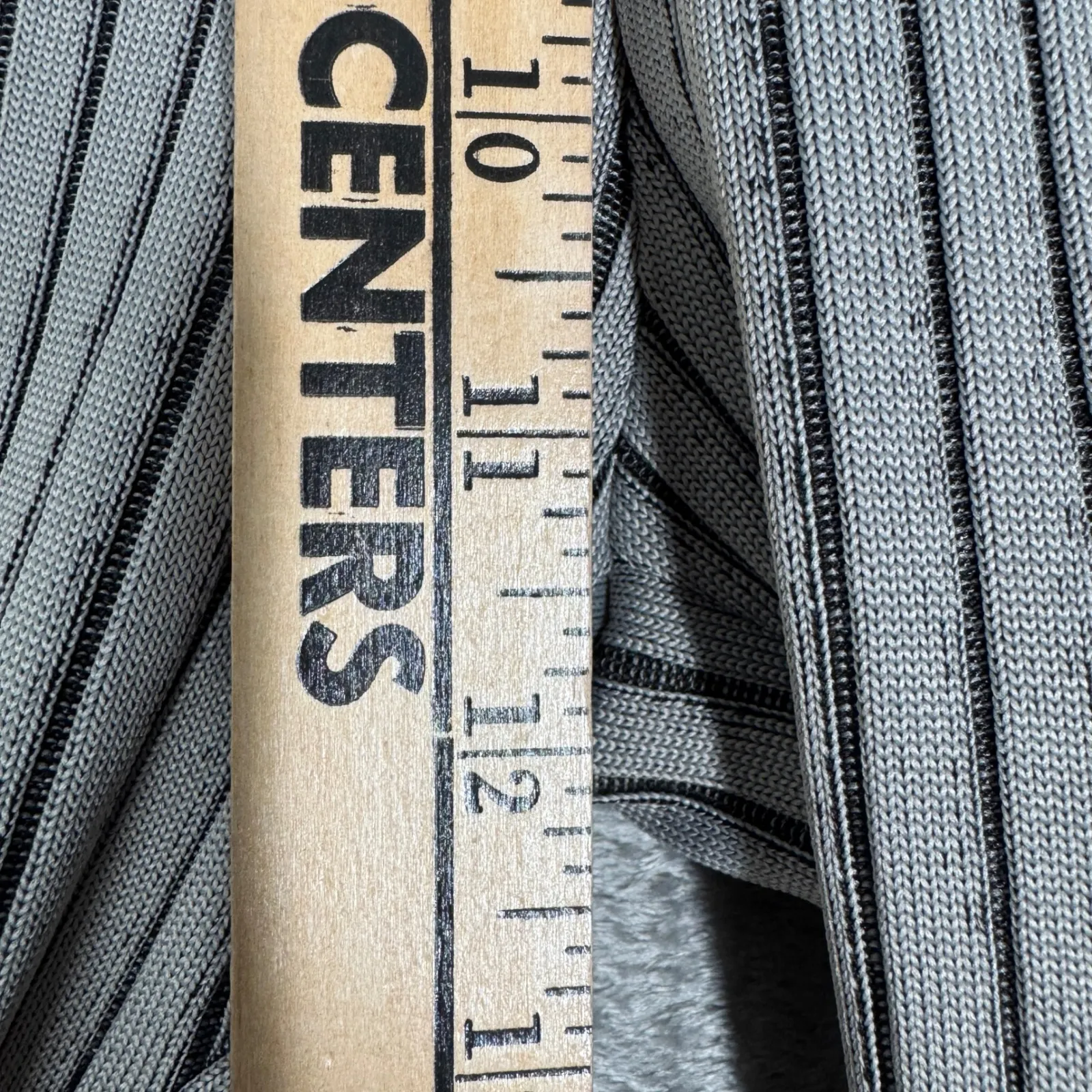 Zara Pants Womens L Gray Ribbed Knit Flare Leg Pull On Lounge Y2K Minimalist NWT - Image 12