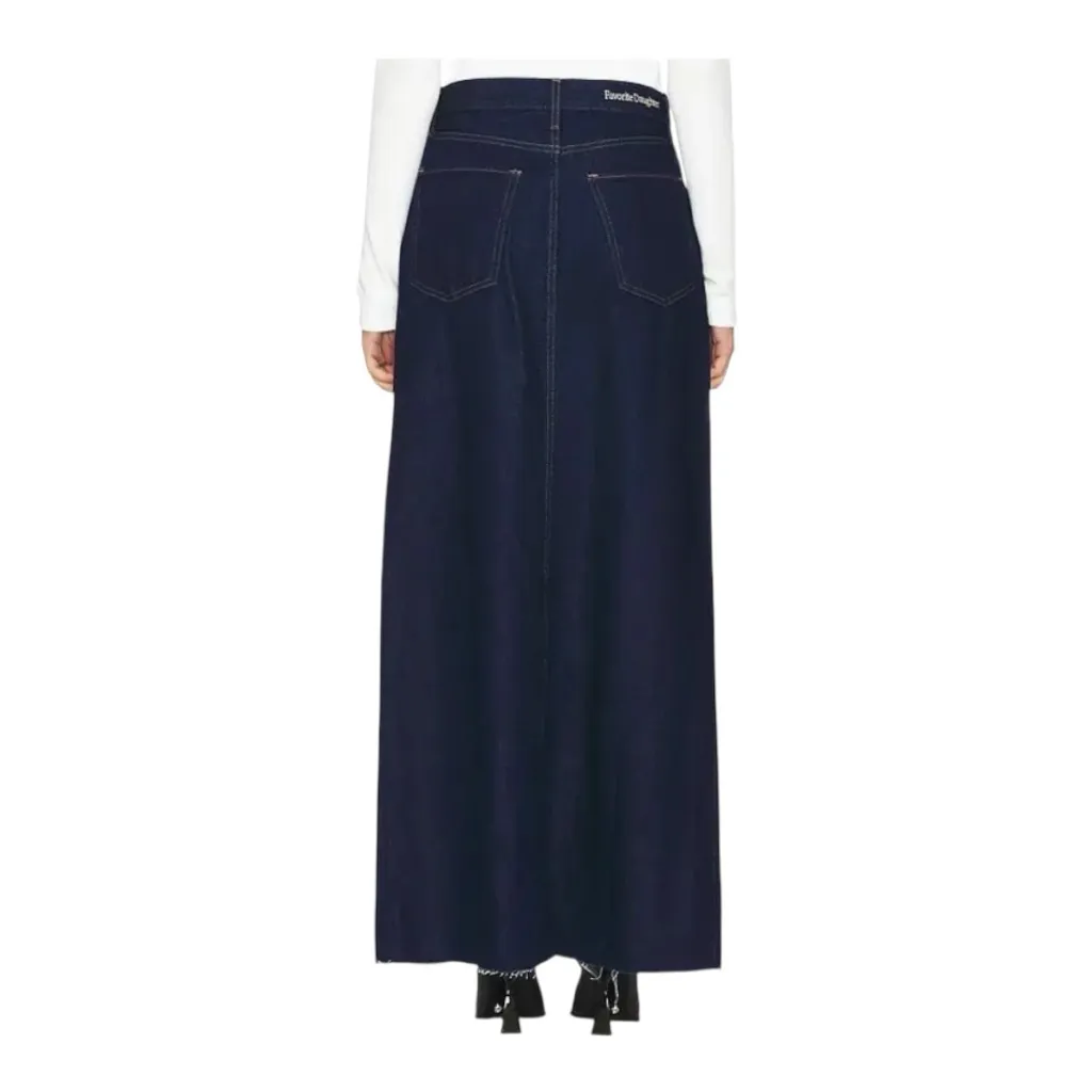FAVORITE DAUGHTER The Sunny Low Slung A line Maxi Denim Skirt Size 26 NWT Blue - Image 3