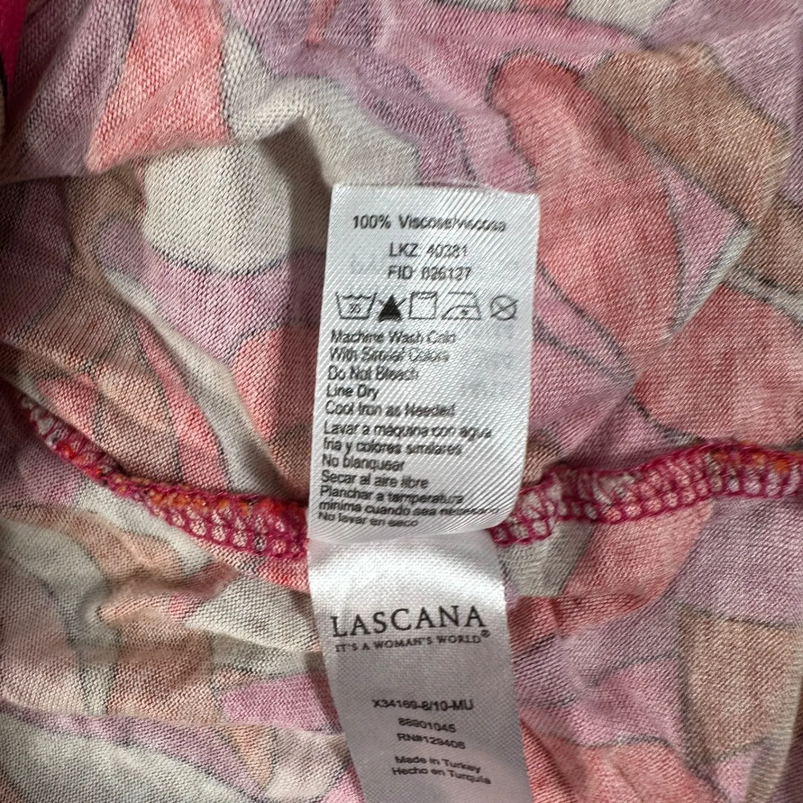 Lascana for Venus Retro Print Bell Sleeve Babydoll Blouse Women's 8/10 V - Image 9