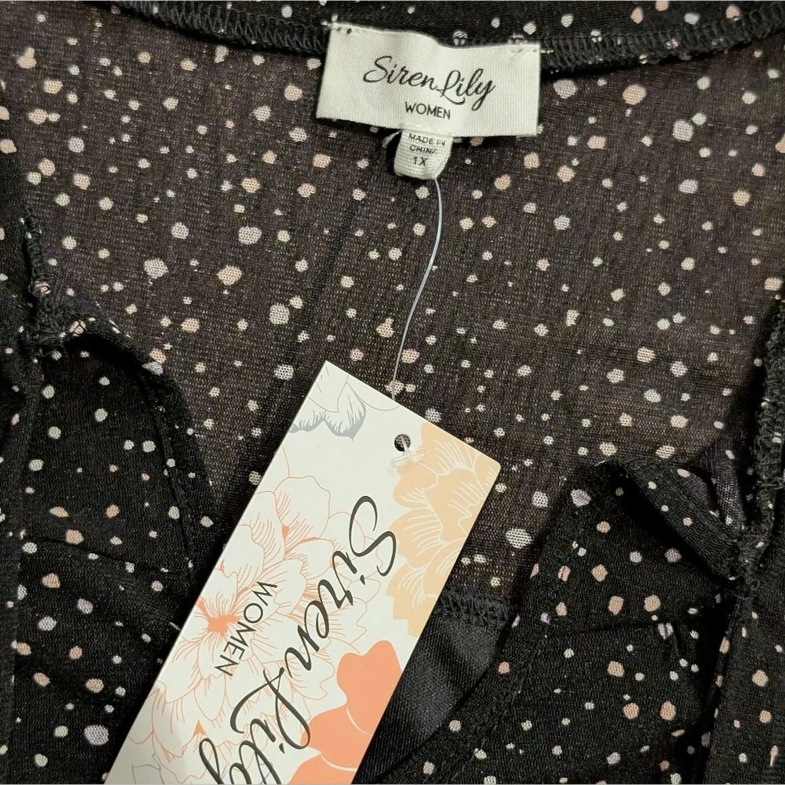 Siren Lily Lot 2 NWT Womens PLUS 1 1X Flowy Tops Shirts Tunic Blouses Work - Image 3