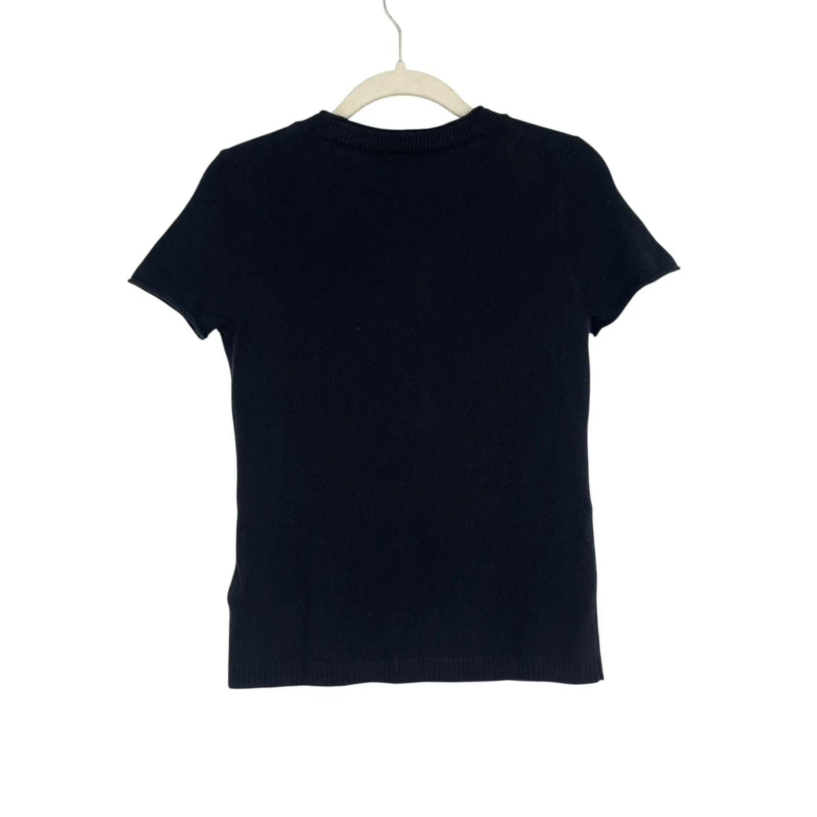 J.Crew 100% Cashmere relaxed T-shirt in Black Size XS NWT Old Money Quiet Luxury - Image 5