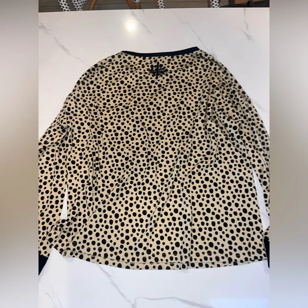 NWT Jane Marie Cheetah Animal Print Dot Long Sleeve Pants Pajama Set XL Black - Image 6