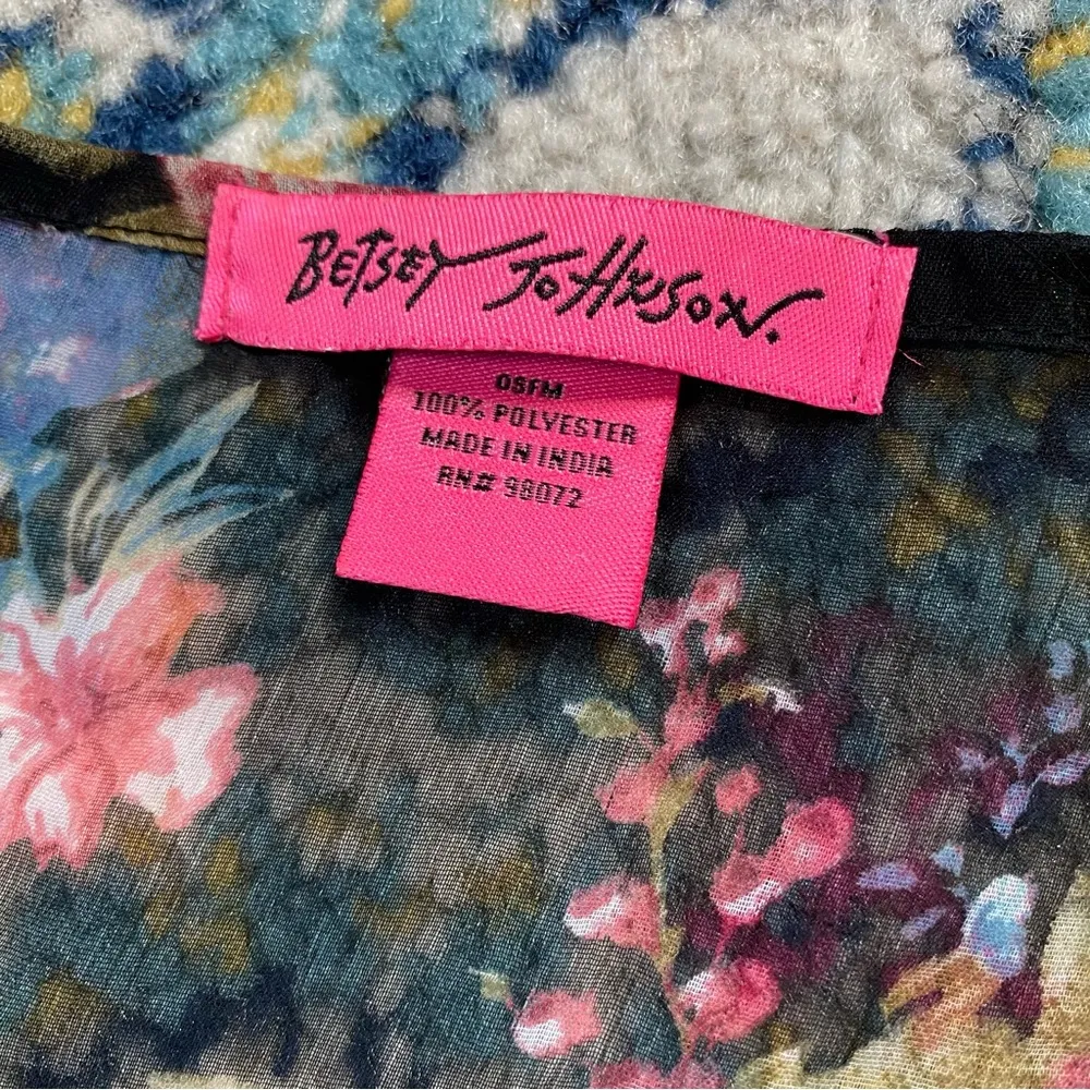 Vintage Y2K Betsey Johnson Sheer Floral Kimono Duster Size OS - Image 7